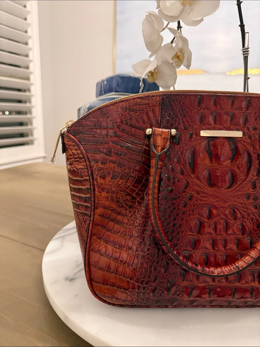 Brahmin Peyton Satchel Retired